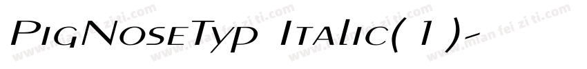 PigNoseTyp Italic(1)字体转换